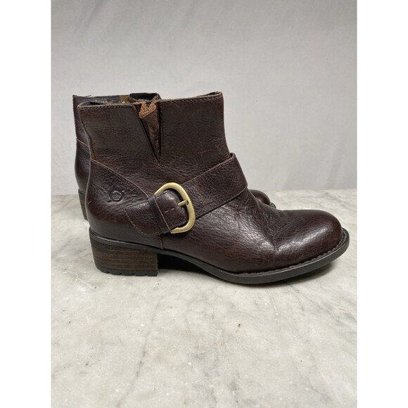 Born Liona Boots Women’s 7.5 Mahogany Leather - Picture 7 of 10